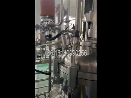 100L fullly automatic valves group control Feeding and SIP bioreactor fermenter